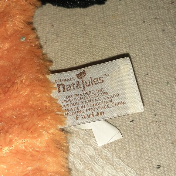 DEMDACO NAT & JULES ORANGE FOX HAND PUPPET FAVIAN 12" STORY TELLING PLUSH - Picture 4 of 5